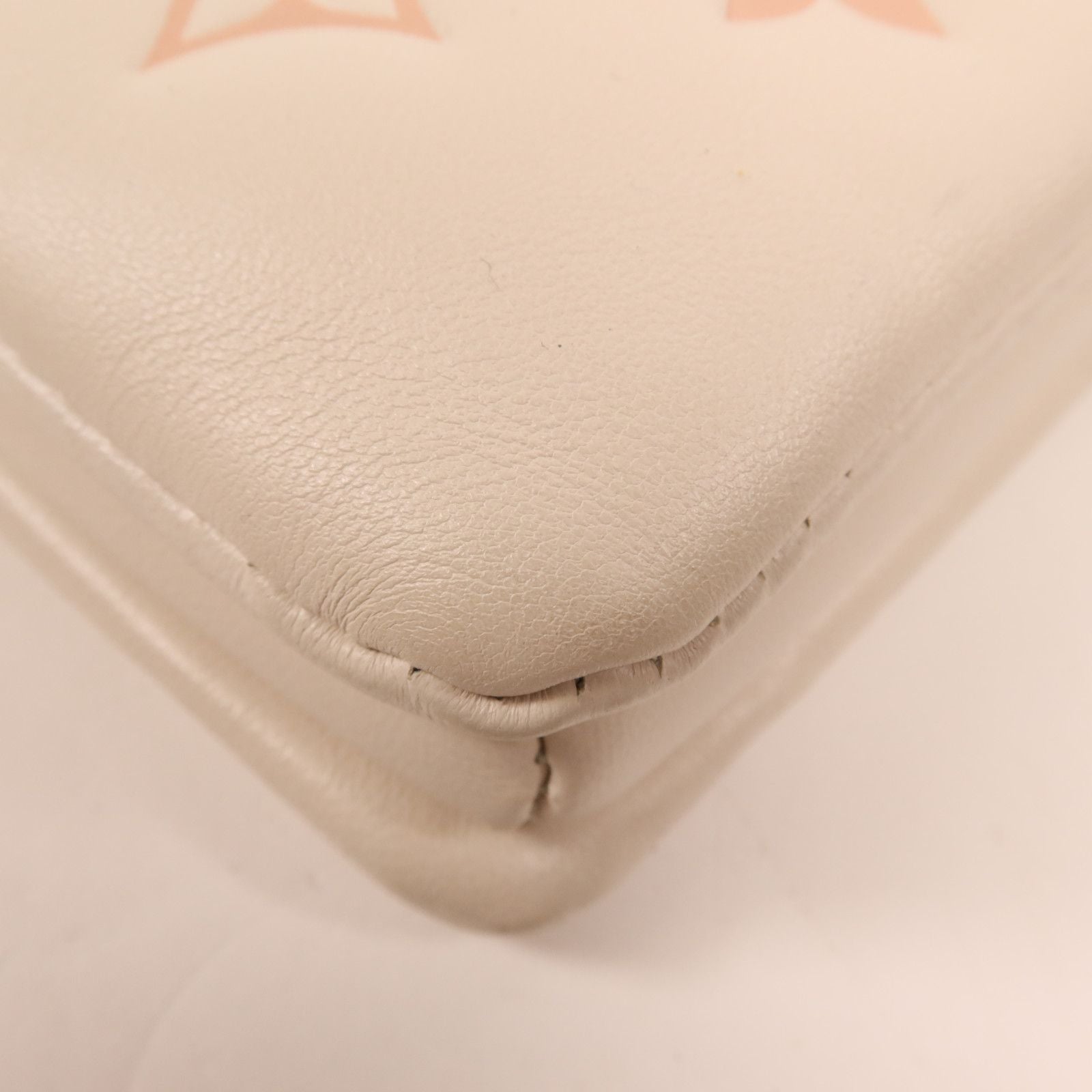 Louis Vuitton Coussin Sheepskin PM, Embossed Monogram Beige Pink Cream