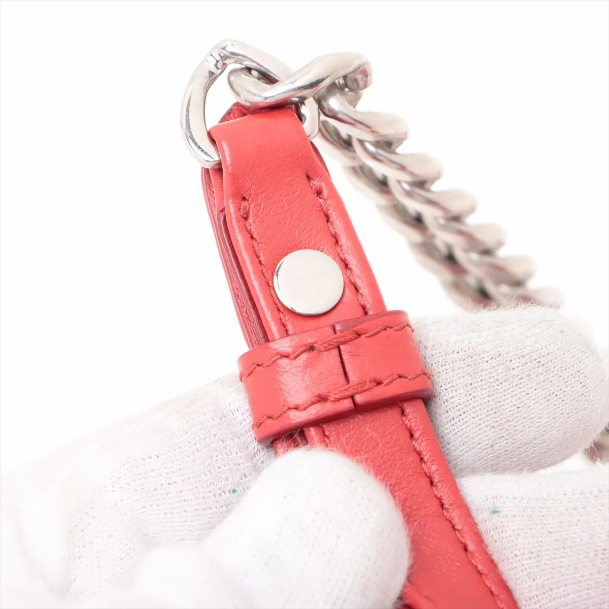 Prada Diagram Chain Shoulder Bag Red