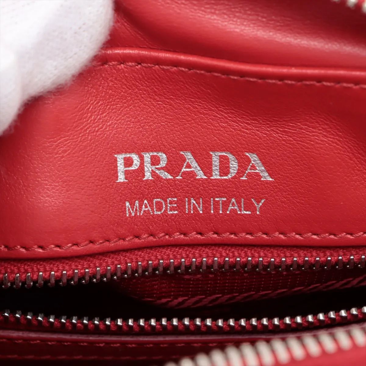 Prada Diagram Chain Shoulder Bag Red