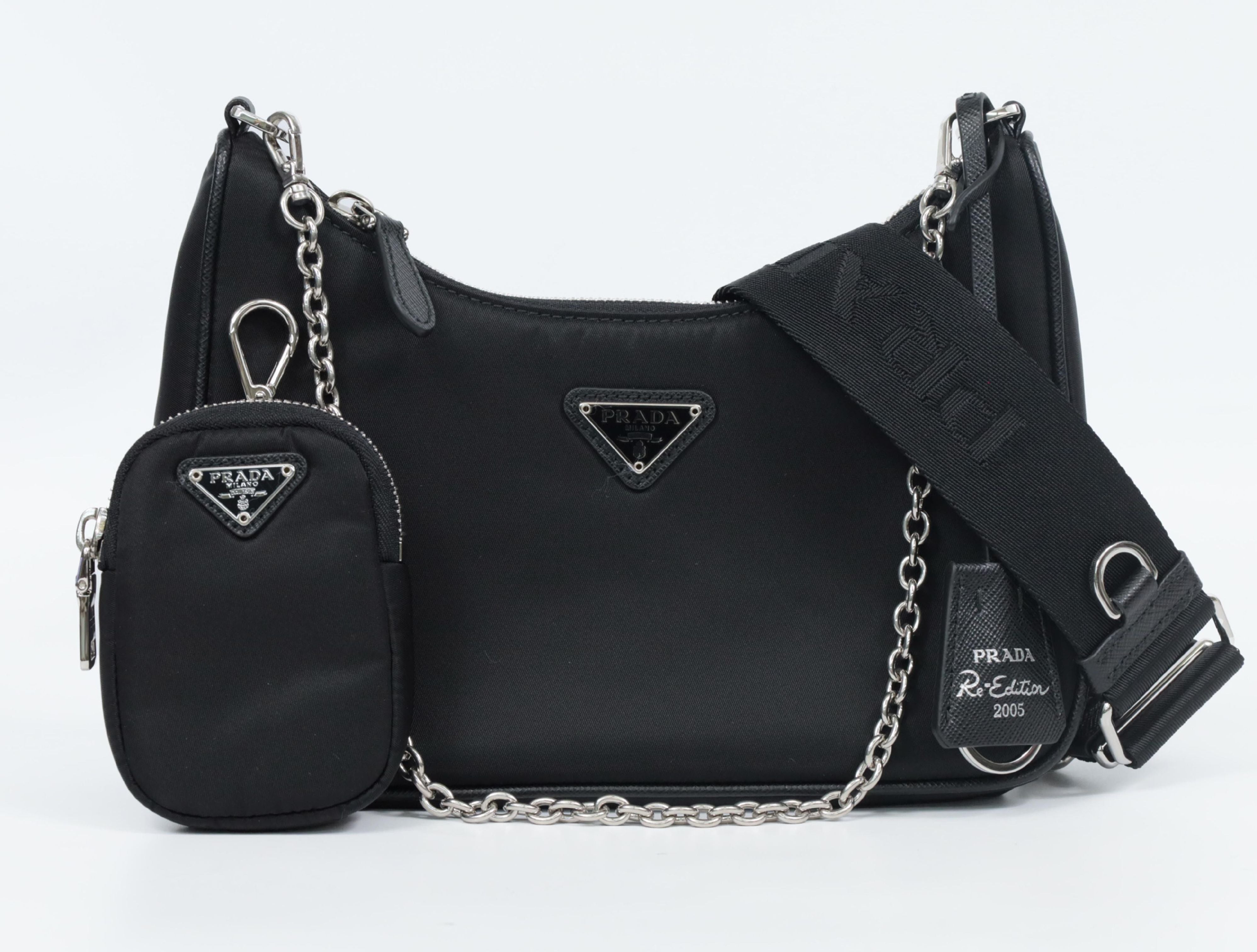 Prada Re-Edition 2005 Nylon Silver Condition: A