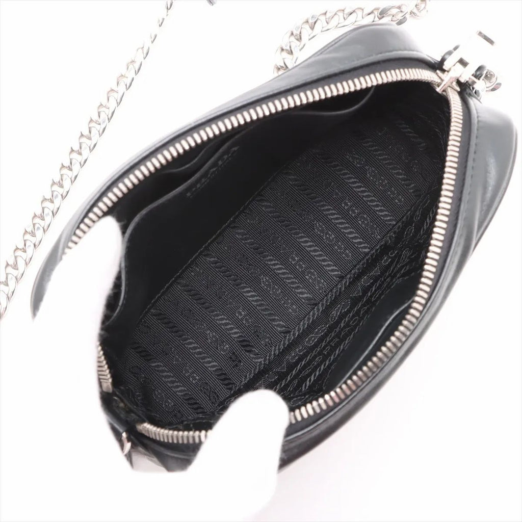 Prada Diagram Chain Shoulder Bag Black