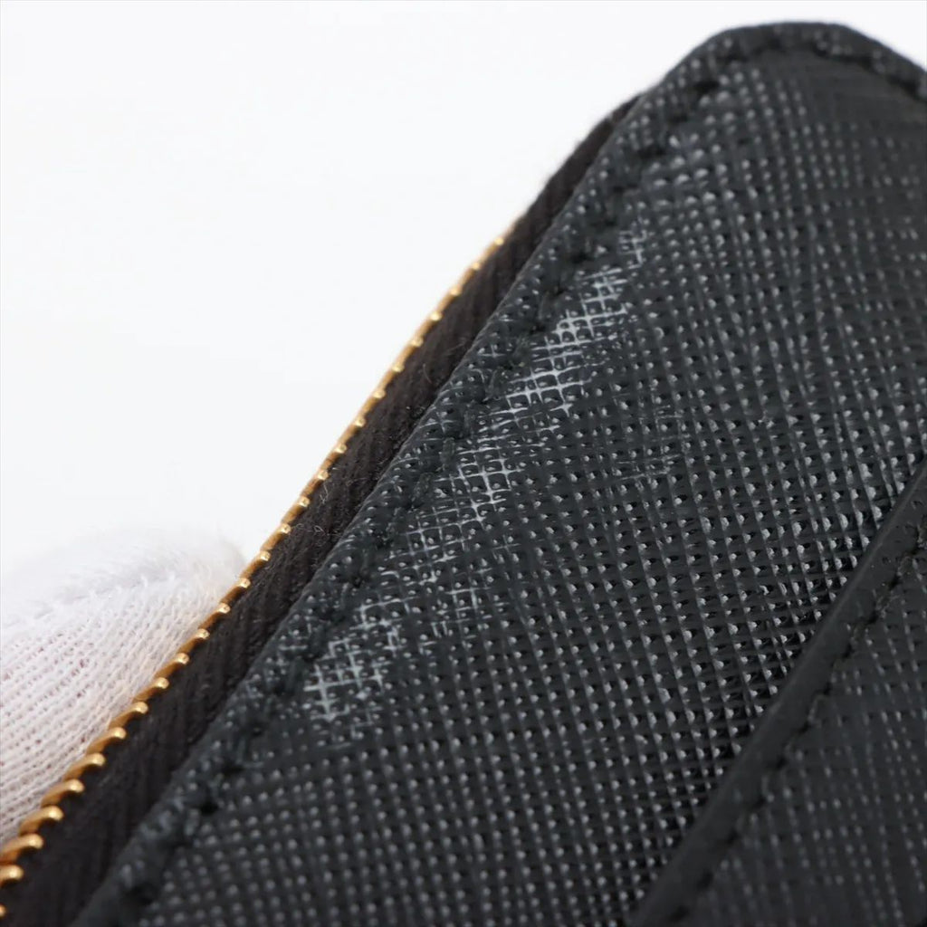 Prada Leather Re-edition 2005 Golden Shoulder Bag Black Saffiano #2