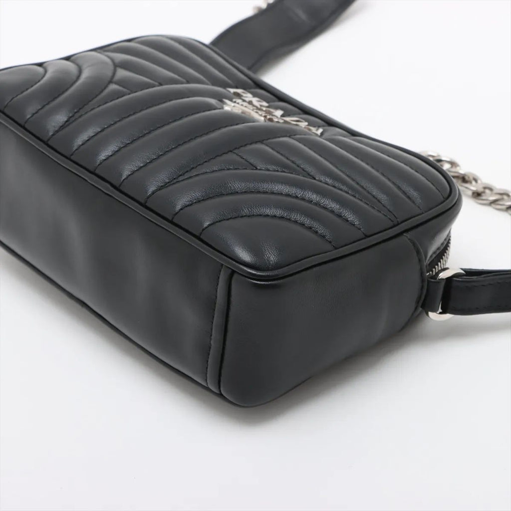 Prada Diagram Chain Shoulder Bag Black