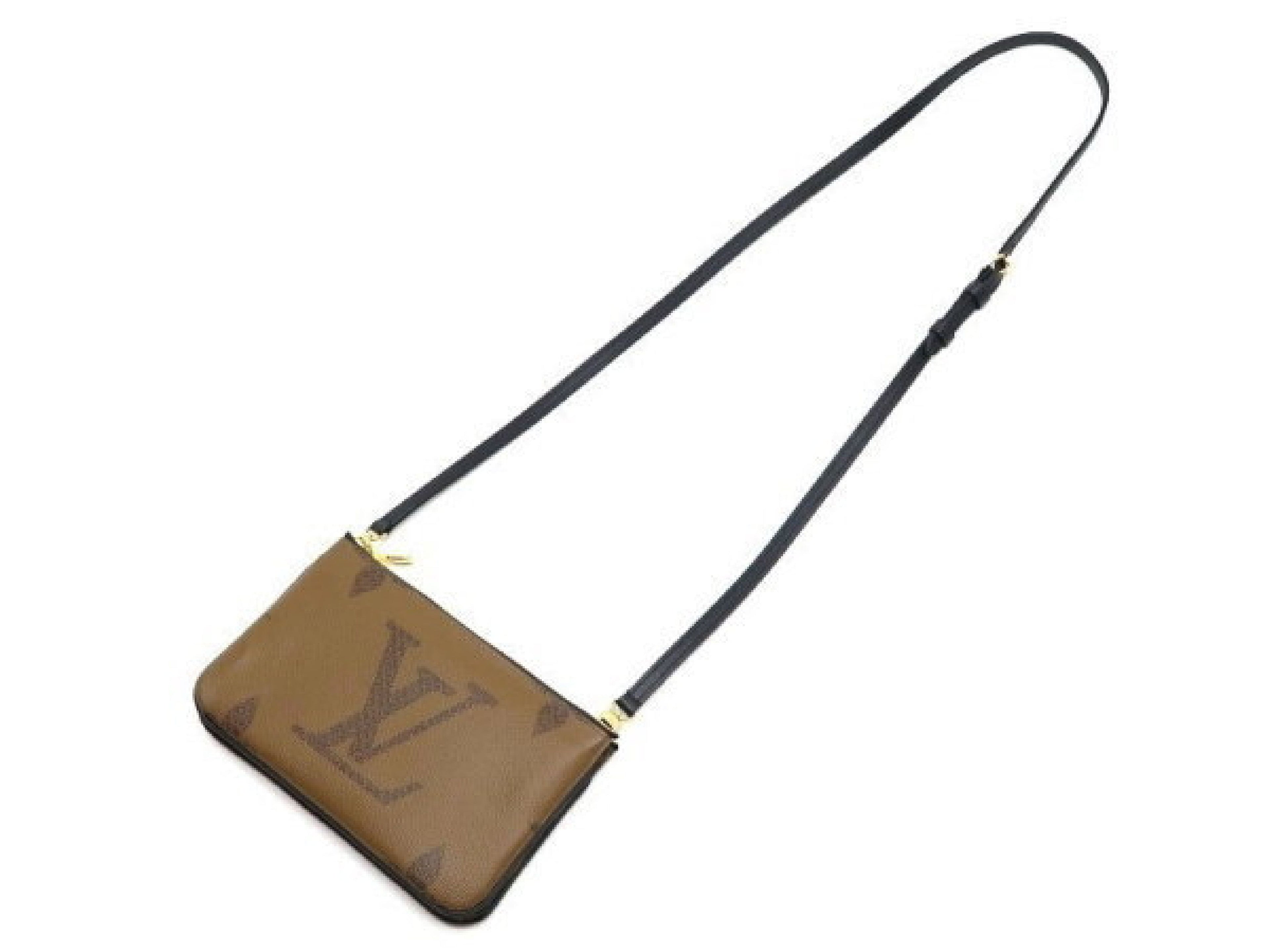 Louis Vuitton Louis Vuitton Double Zip Pochette, Monogram Giant Reverse