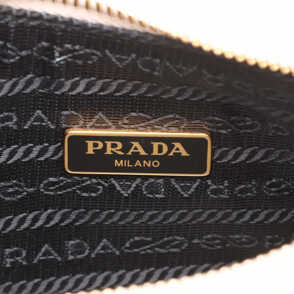 Prada Leather Re-edition 2005 Shoulder Bag Saffiano White