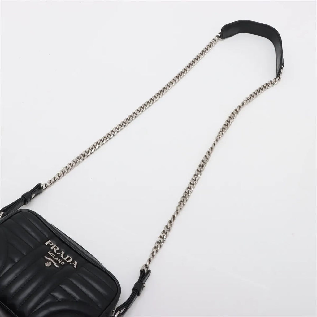 Prada Diagram Chain Shoulder Bag Black