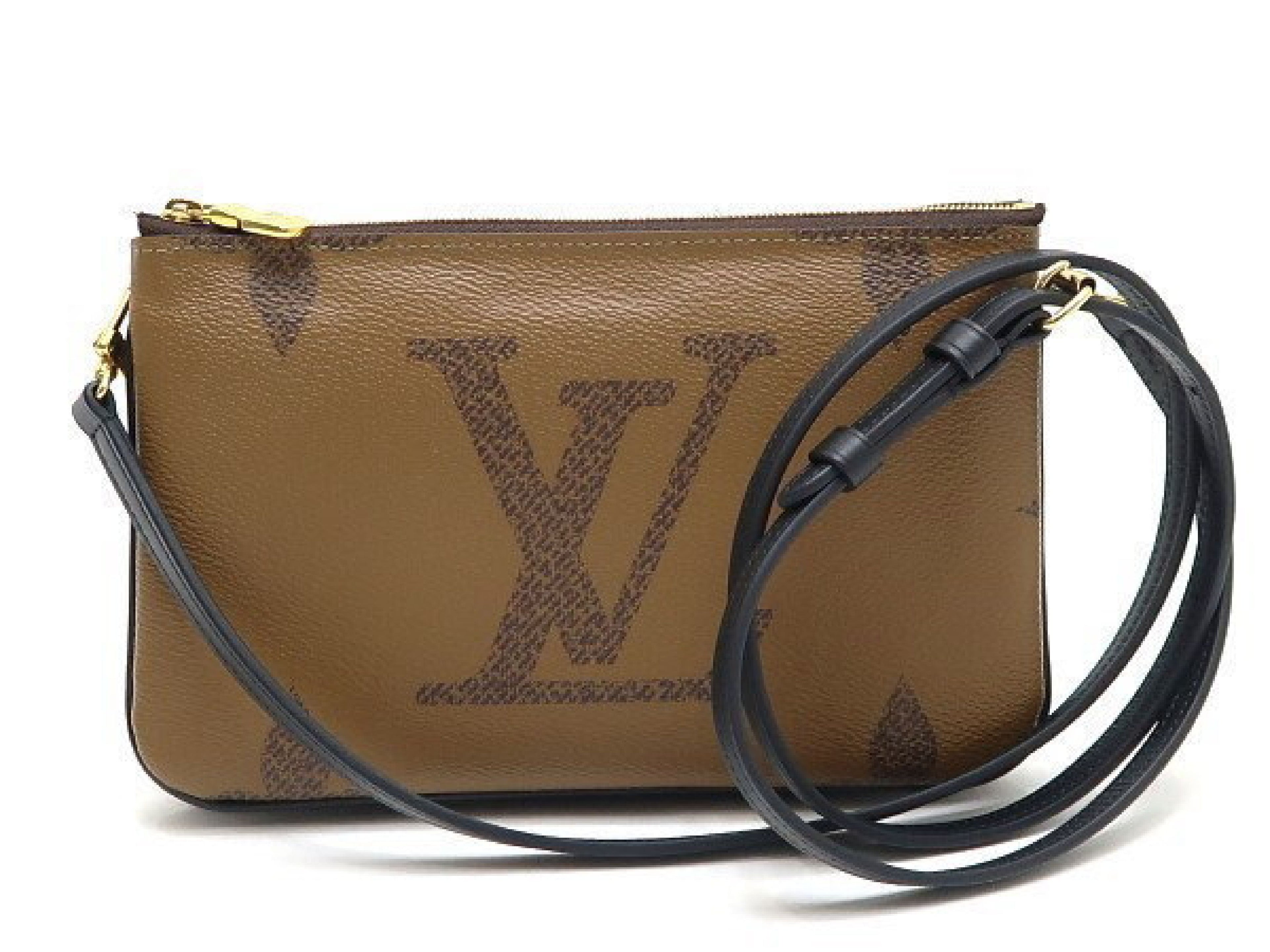 Louis Vuitton Louis Vuitton Double Zip Pochette, Monogram Giant Reverse