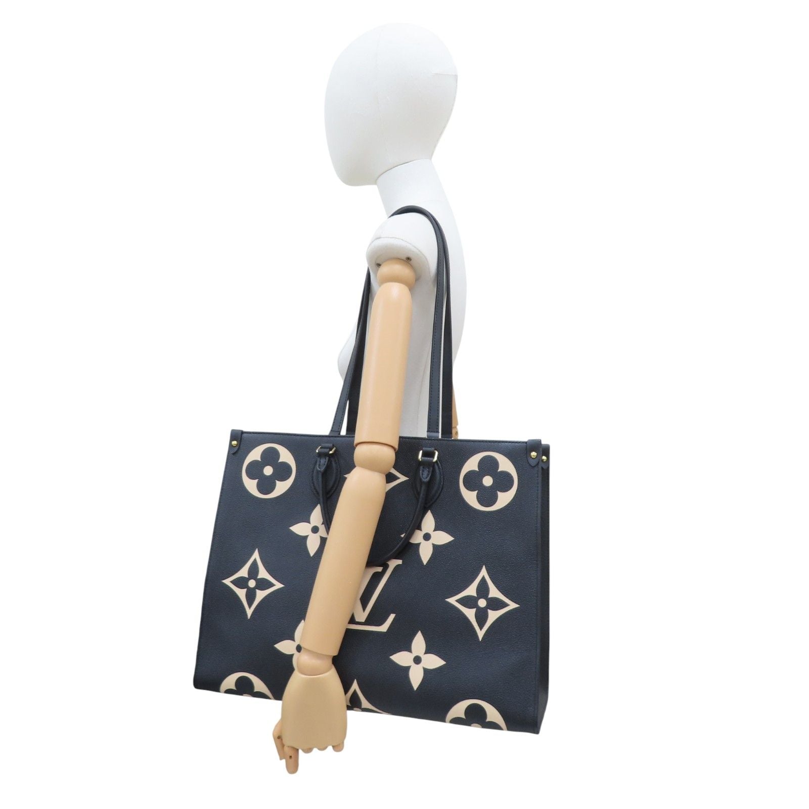 LOUIS VUITTON OnTheGo GM Shoulder Handbag Monogram Empreinte Black