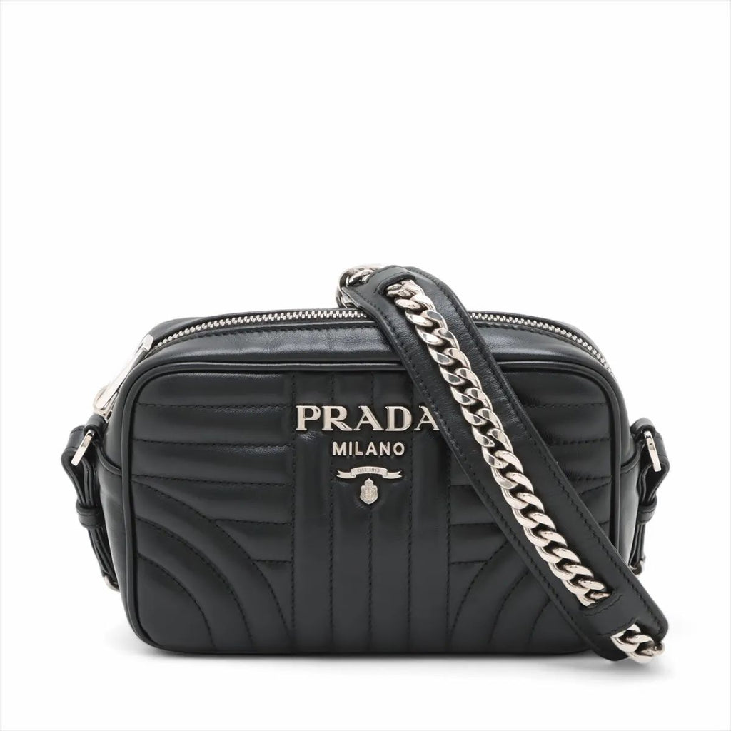Prada Diagram Chain Shoulder Bag Black