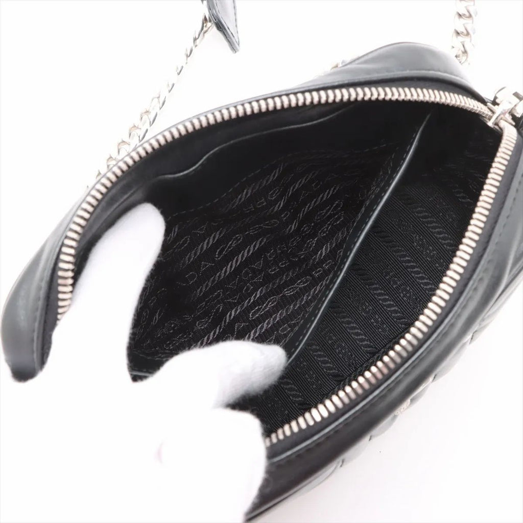 Prada Diagram Chain Shoulder Bag Black