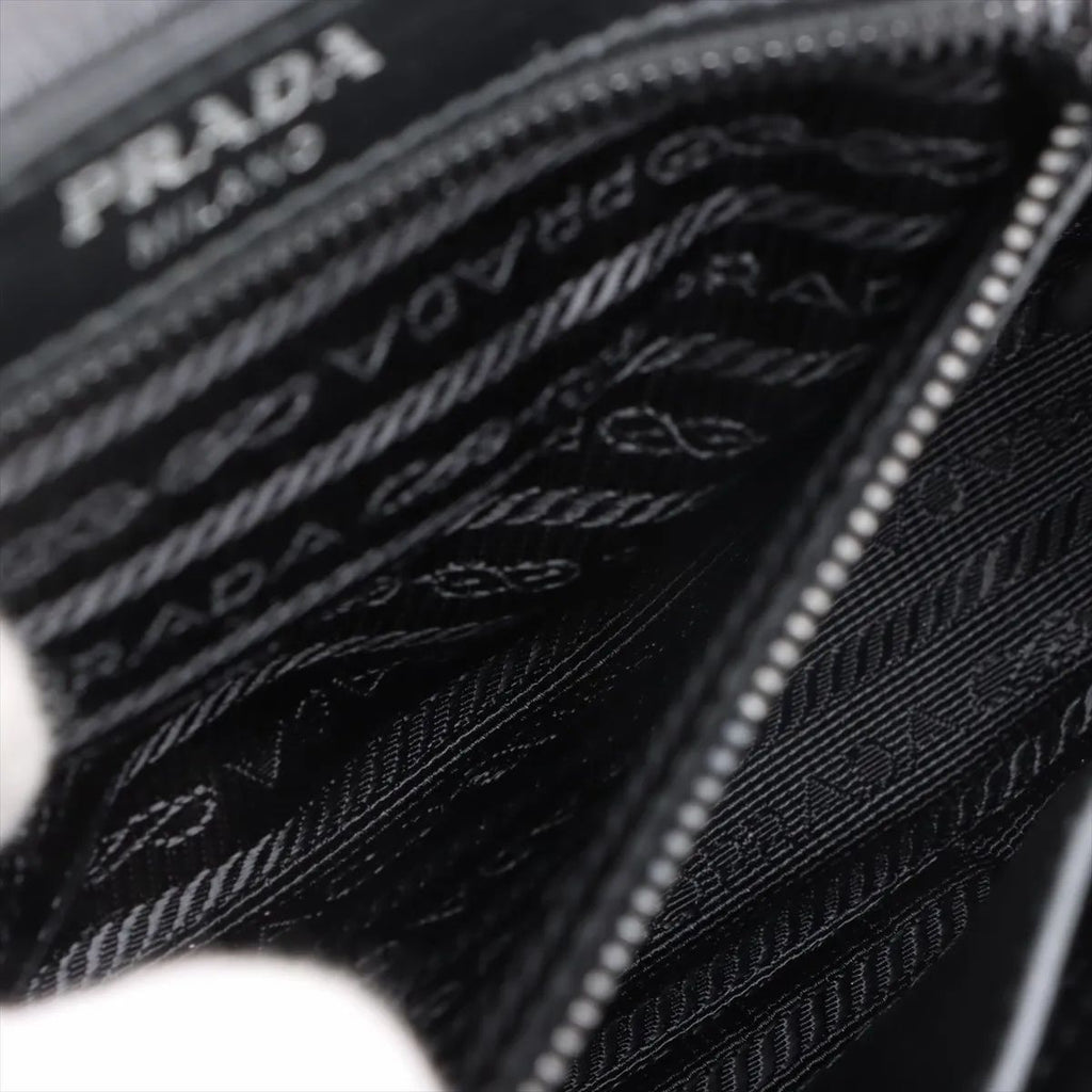Prada Studded Chain Flap Shoulder Bag White X Black