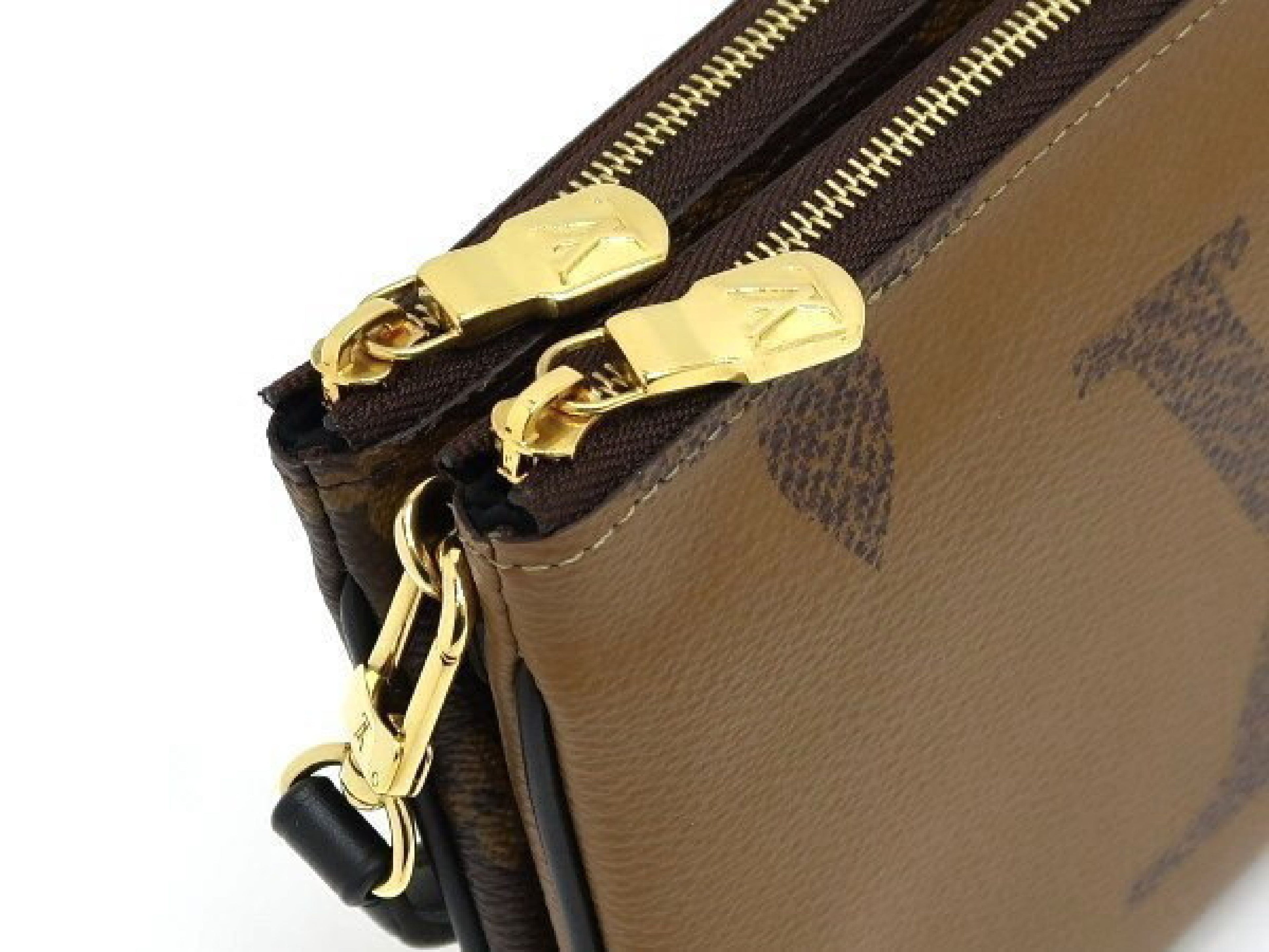 Louis Vuitton Louis Vuitton Double Zip Pochette, Monogram Giant Reverse
