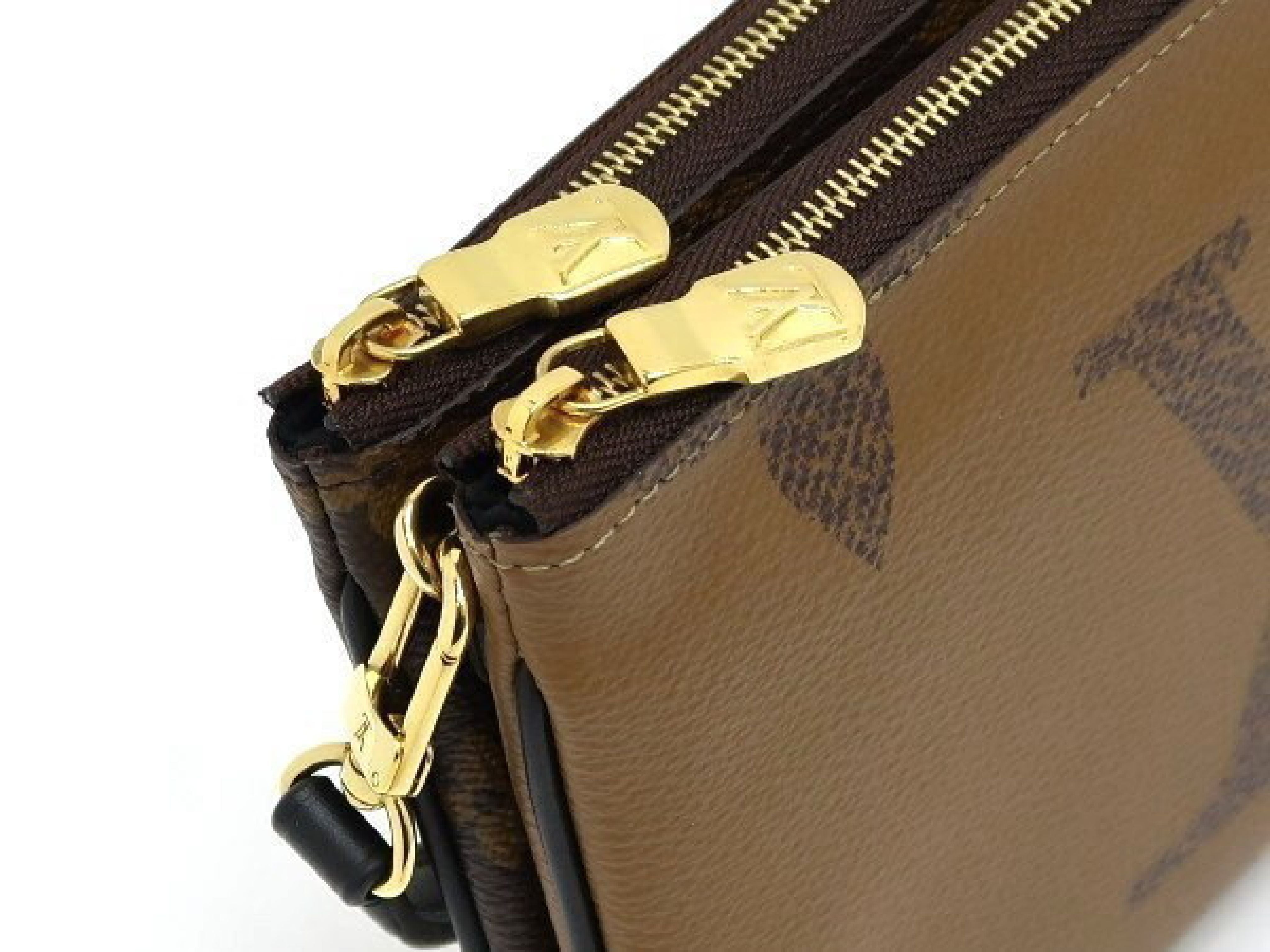 Louis Vuitton Louis Vuitton Double Zip Pochette, Monogram Giant Reverse