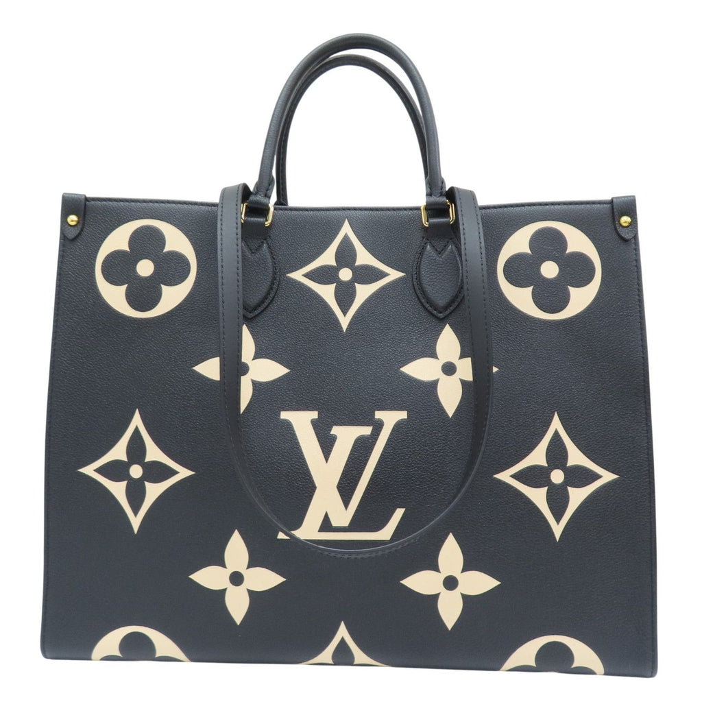 LOUIS VUITTON OnTheGo GM Shoulder Handbag Monogram Empreinte Black