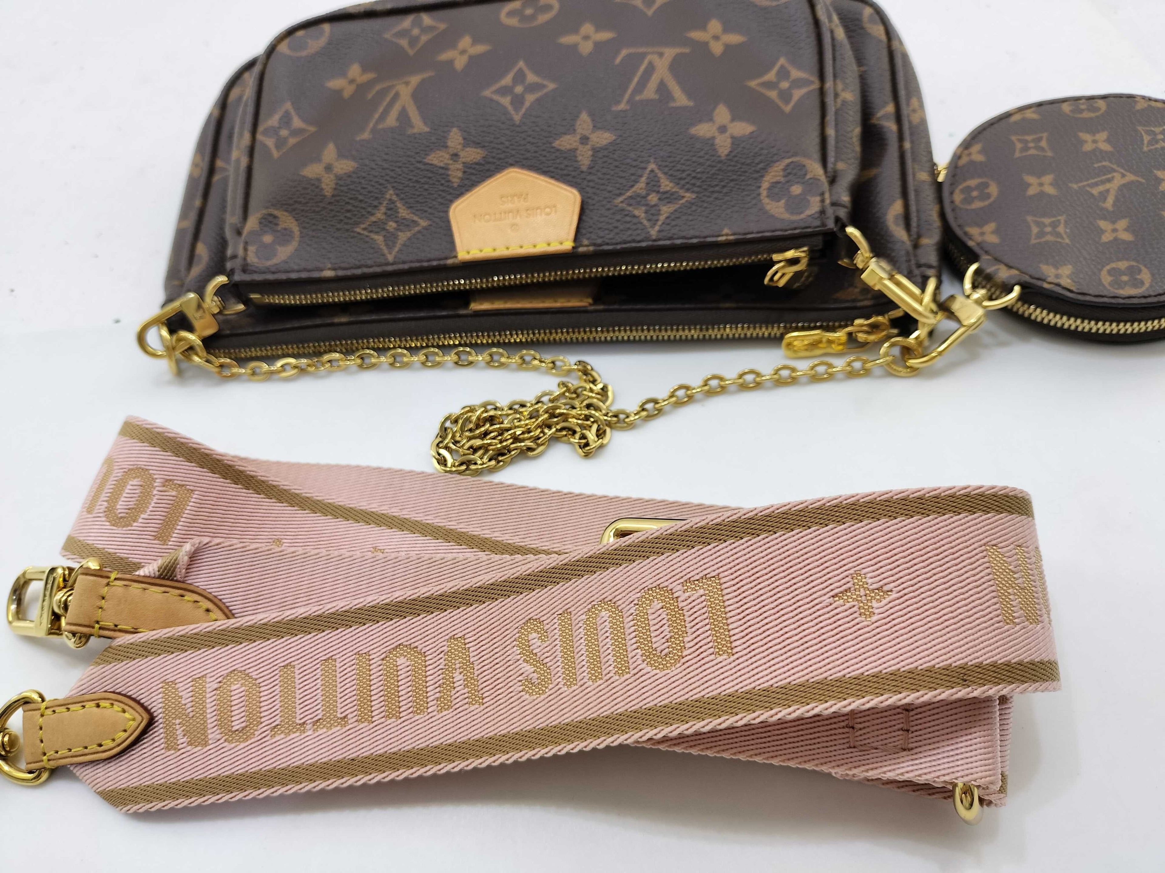 Louis Vuitton Multi Pochette Accessories Pink Strap #1