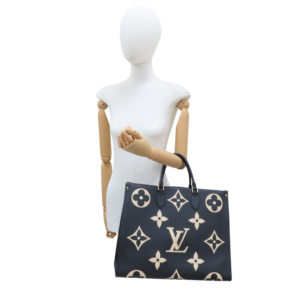 LOUIS VUITTON OnTheGo GM Shoulder Handbag Monogram Empreinte Black