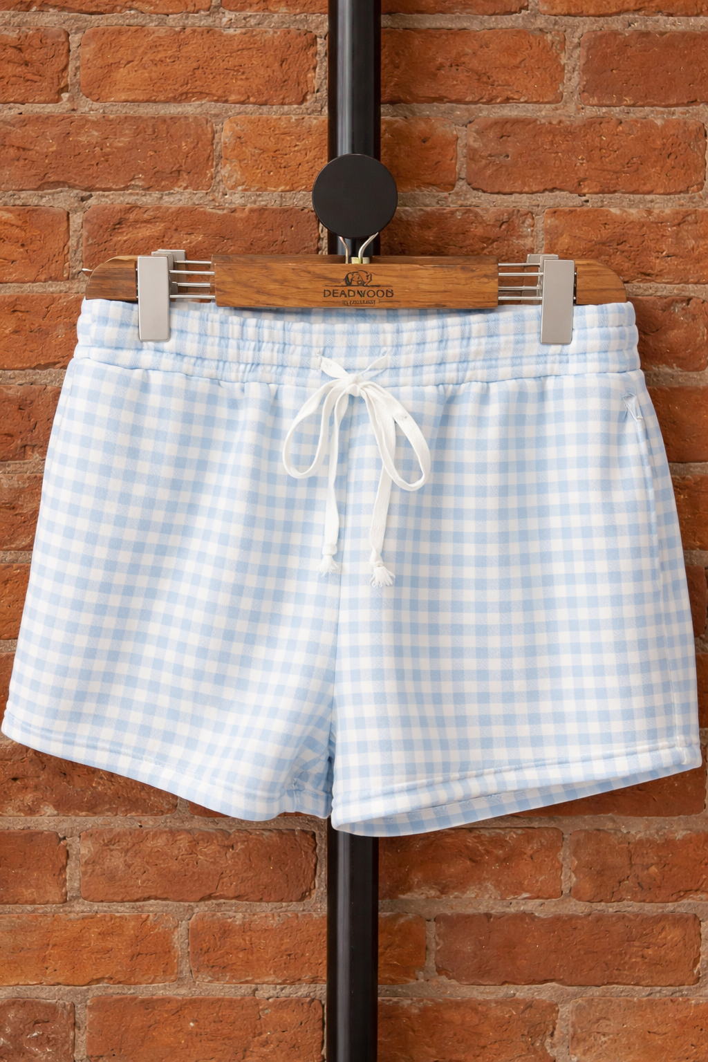 Paper Moon BLUE Gingham Checkered Lounge Top & Shorts