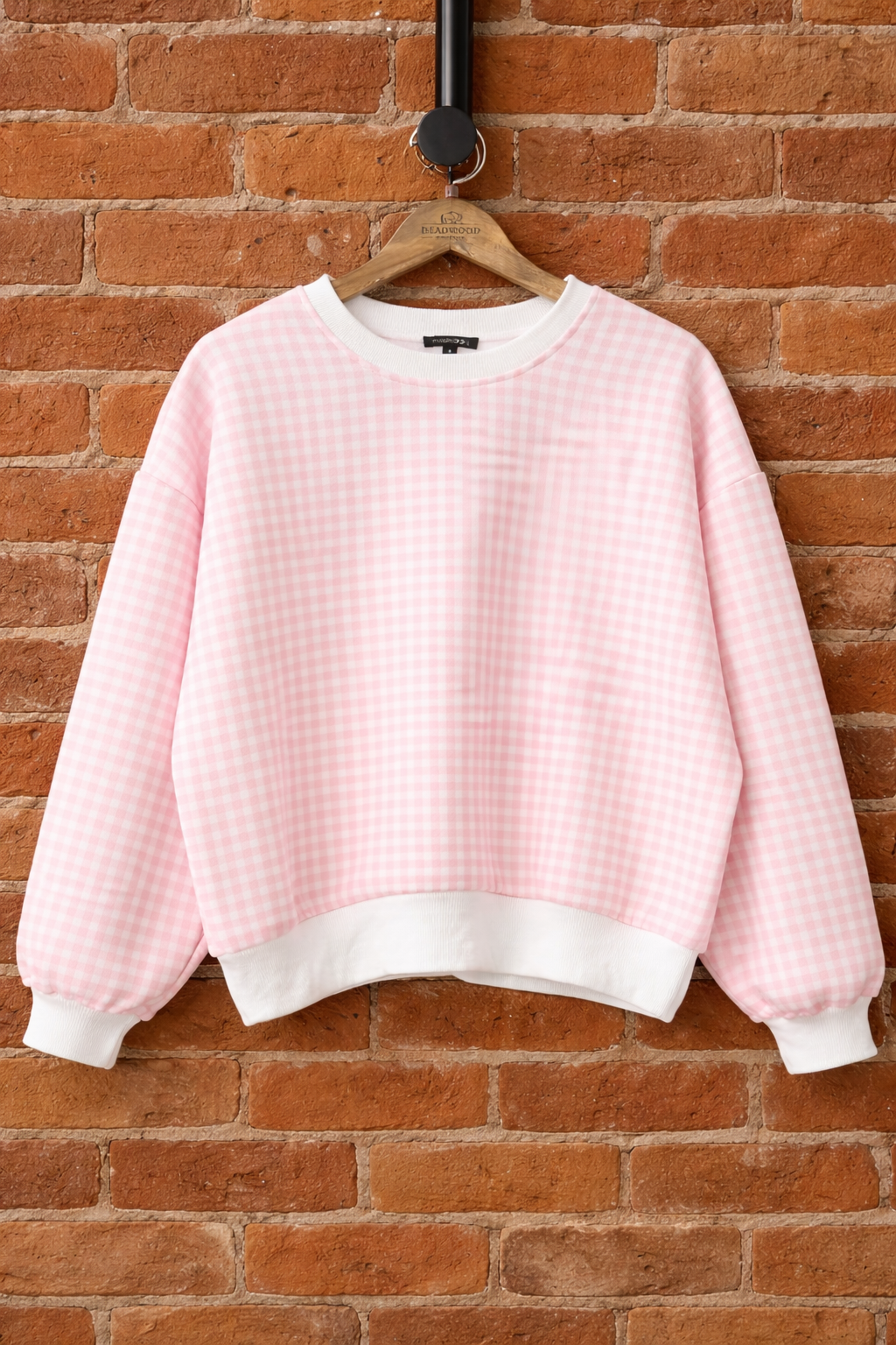 Paper Moon PINK Gingham Checkered Lounge Top & Shorts