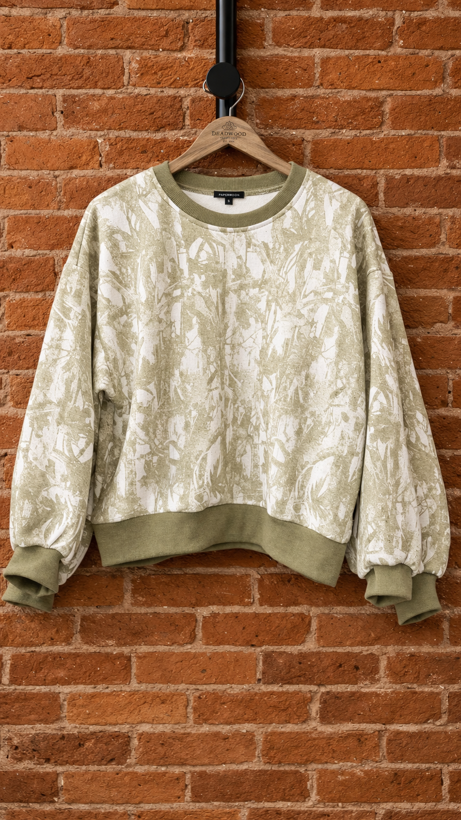 Paper Moon GREEN Gingham Camo Lounge Top & Shorts
