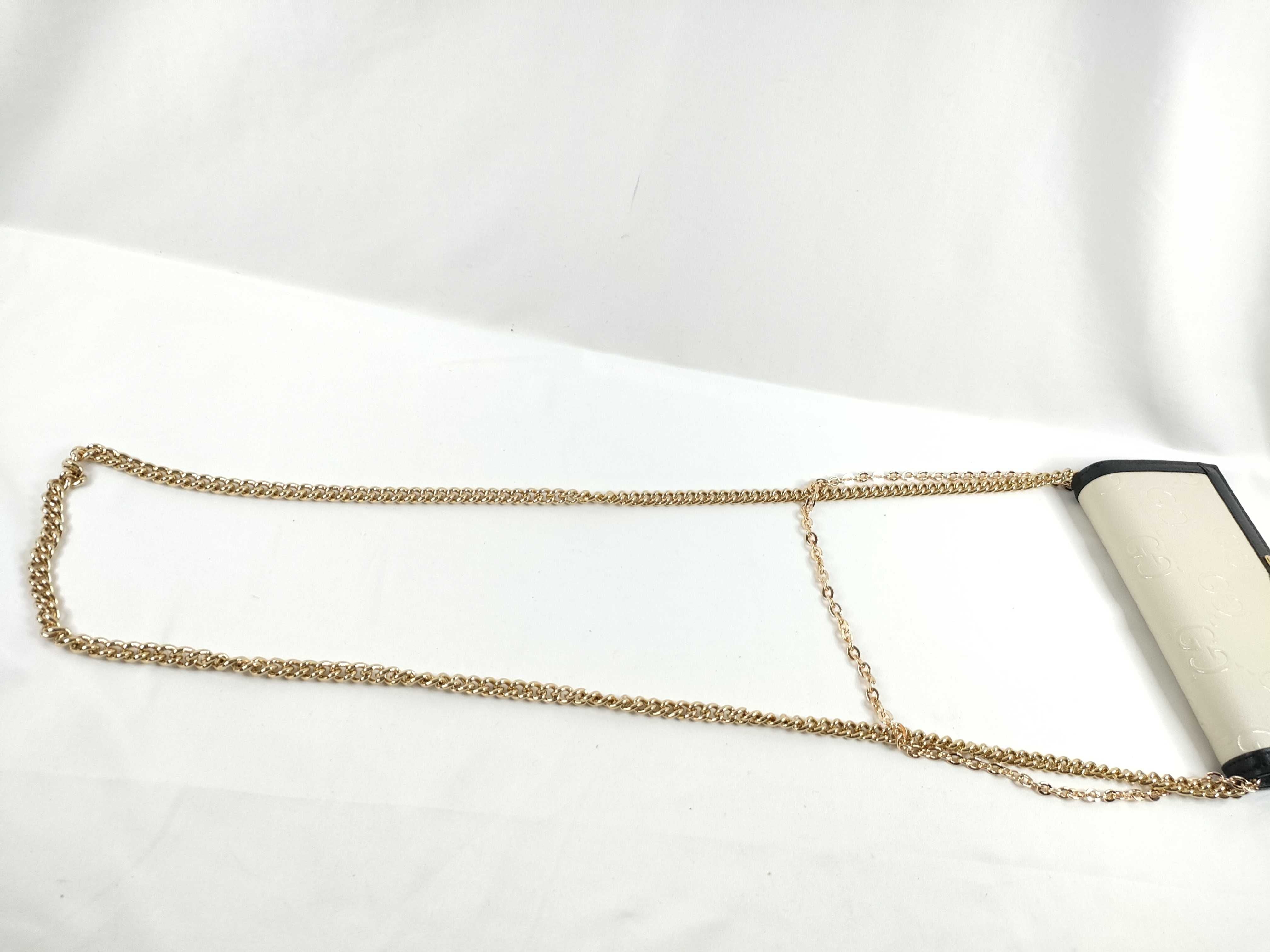 Gucci Chain Shoulder Bag Black X White
