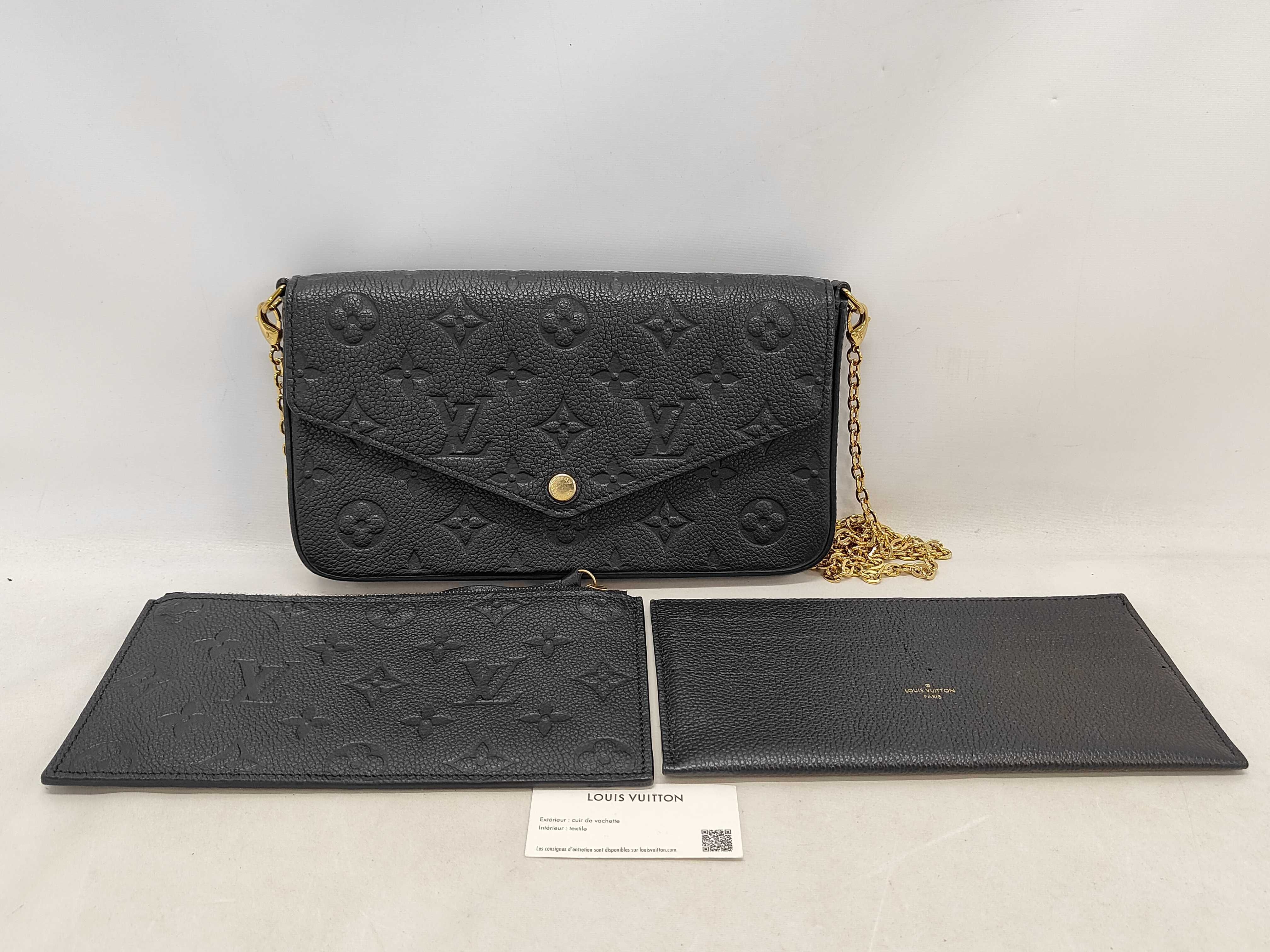 Louis Vuitton Félicie Pochette, Monogram Empreinte Black