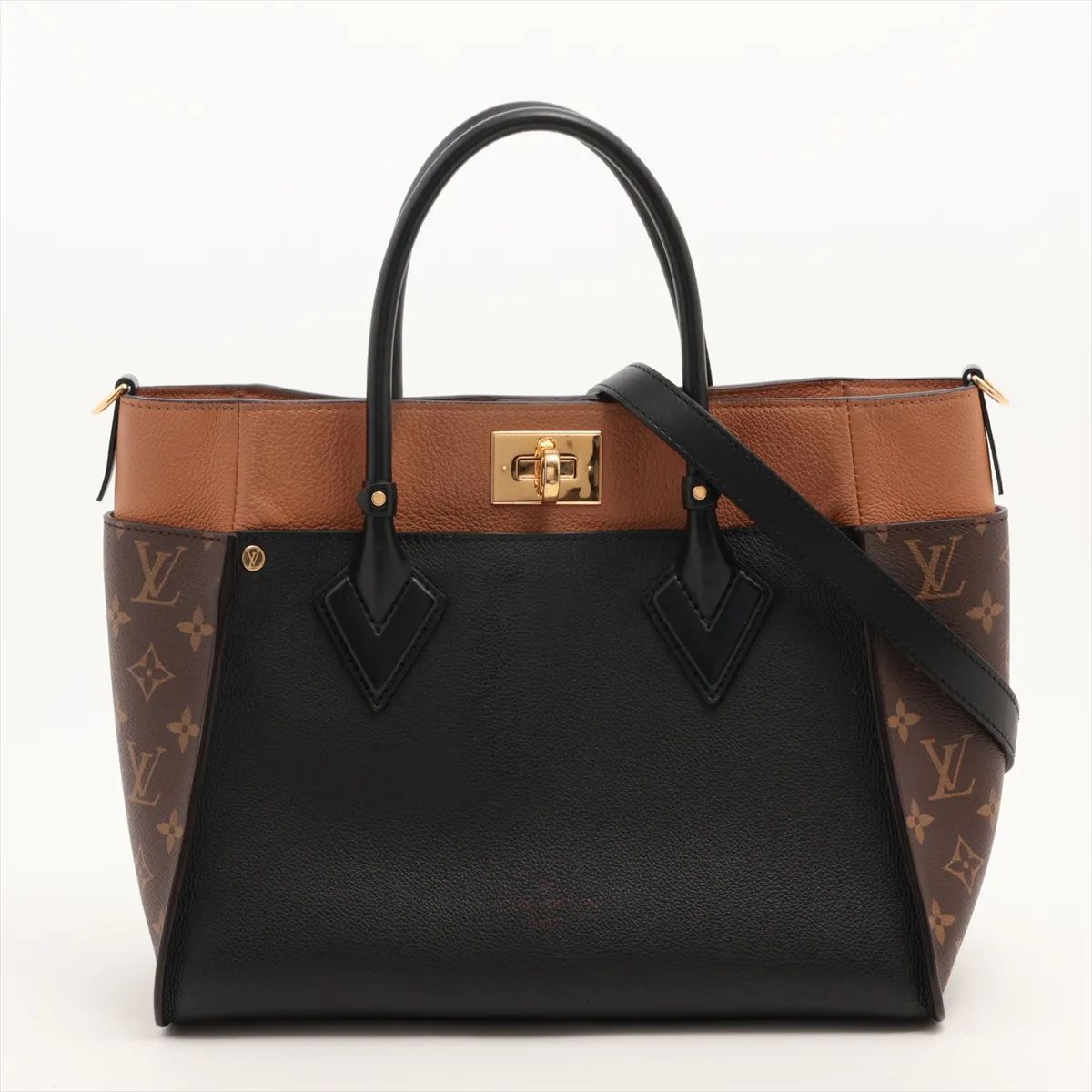 Louis Vuitton On My Side MM, Calf Leather Black