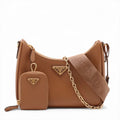 Prada Diagram Re-Edition 2005 Saffiano Leather Carmel