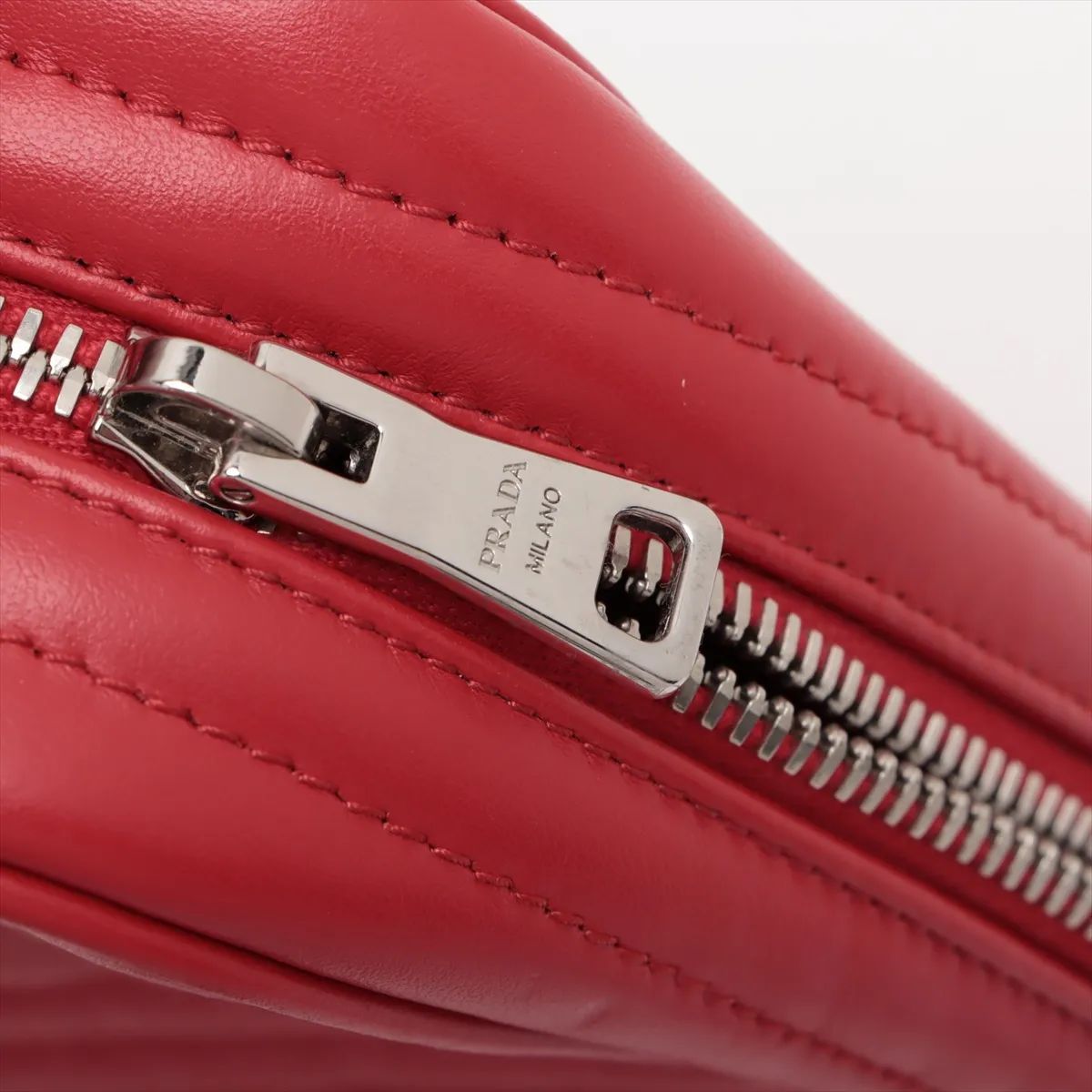 Prada Diagram Chain Shoulder Bag Red