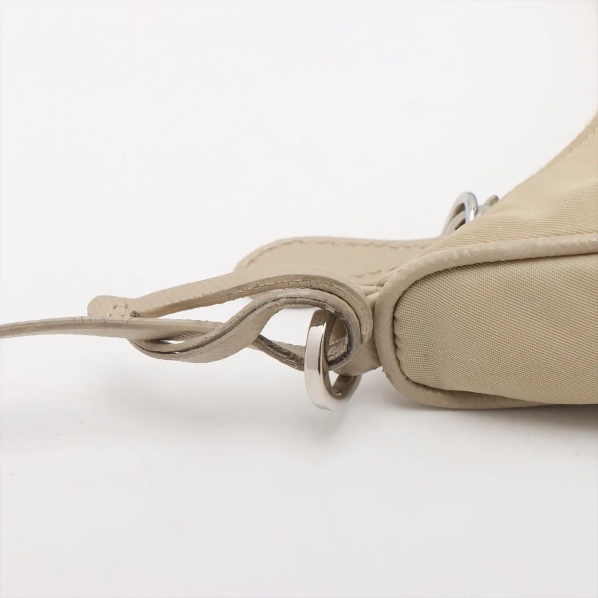 Prada Leather Re-edition 2005 Shoulder Bag Saffiano Beige