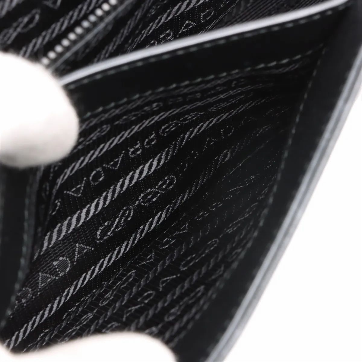 Prada Studded Chain Flap Shoulder Bag White X Black