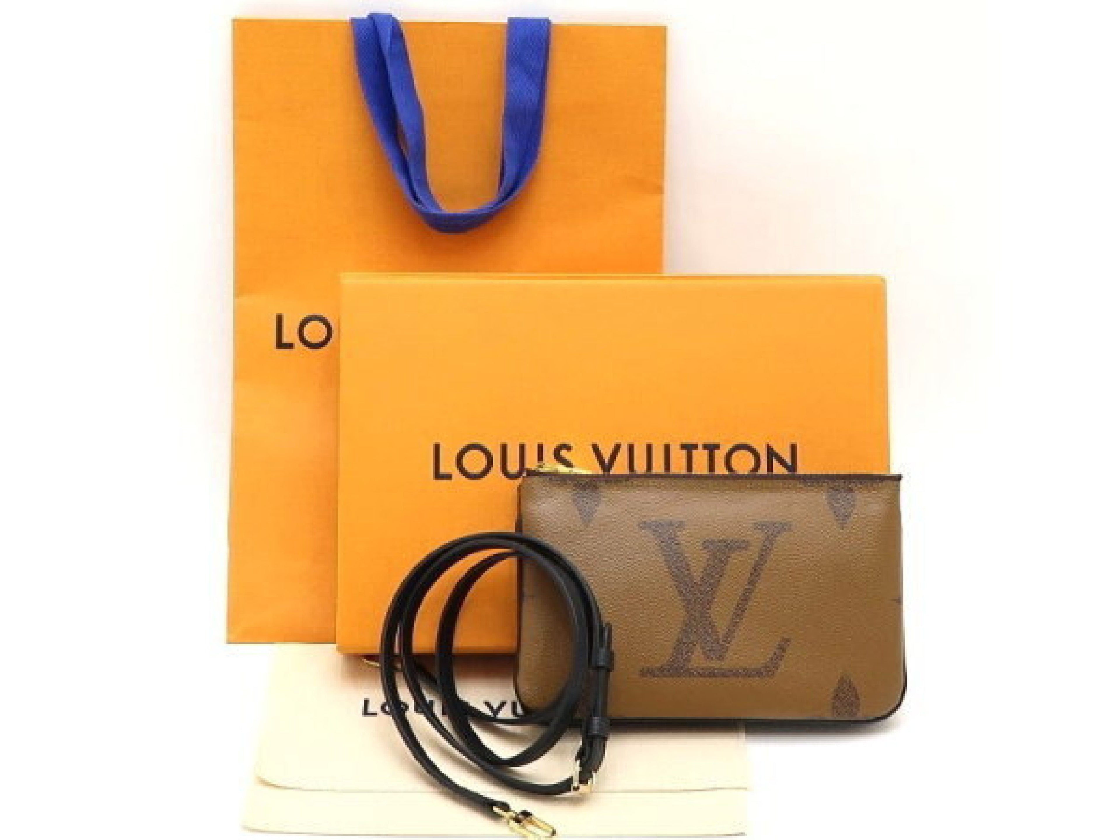 Louis Vuitton Double Zip Pochette, Monogram Giant Reverse