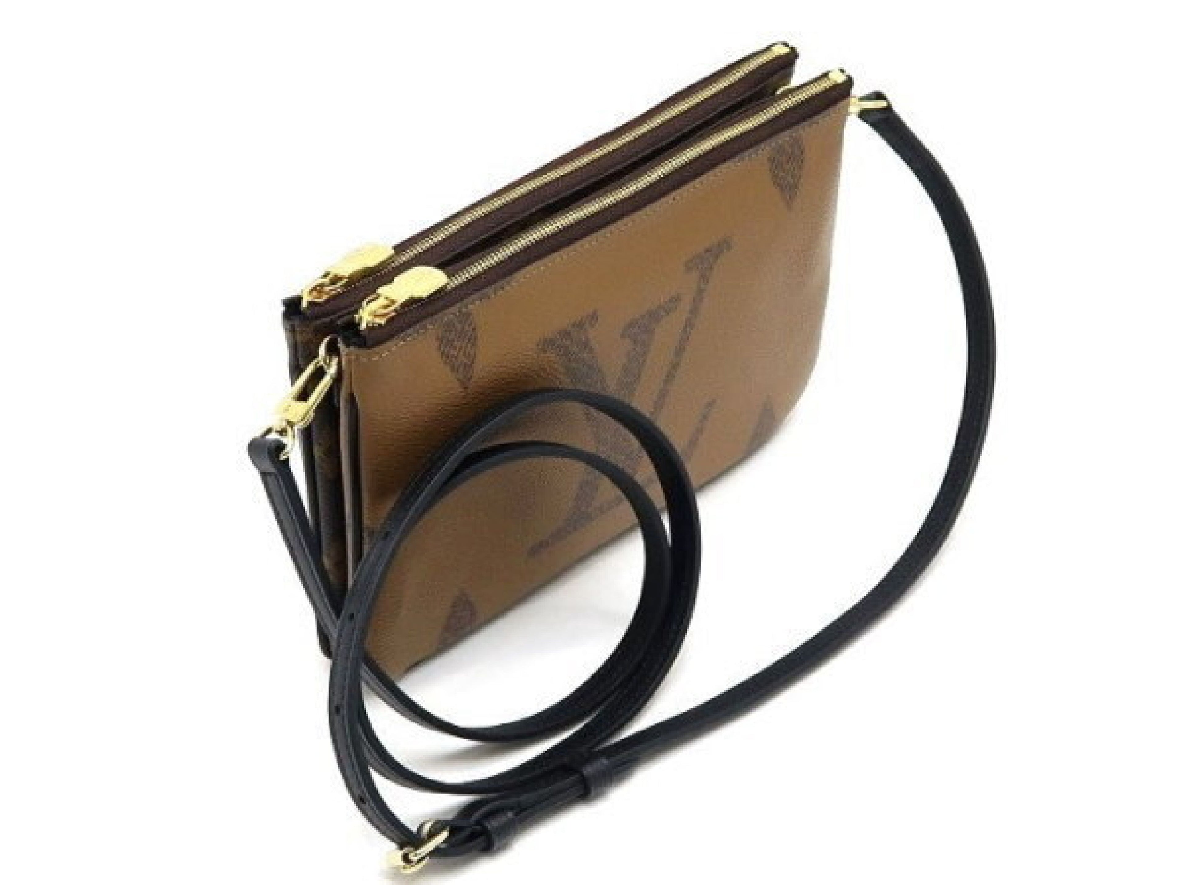 Louis Vuitton Double Zip Pochette, Monogram Giant Reverse