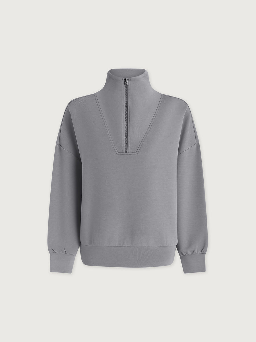Varley Hawley Half-Zip Sweat and Shorts Wind Blue