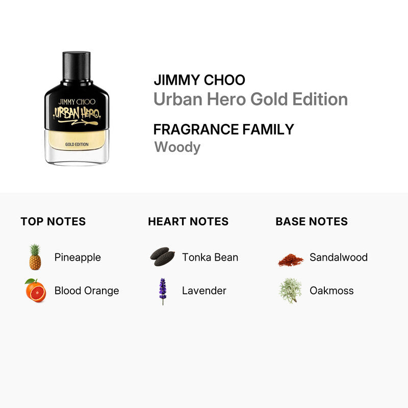 Jimmy Choo URBAN HERO Gold Edition Eau De Parfum 3.3 Fl. Oz.