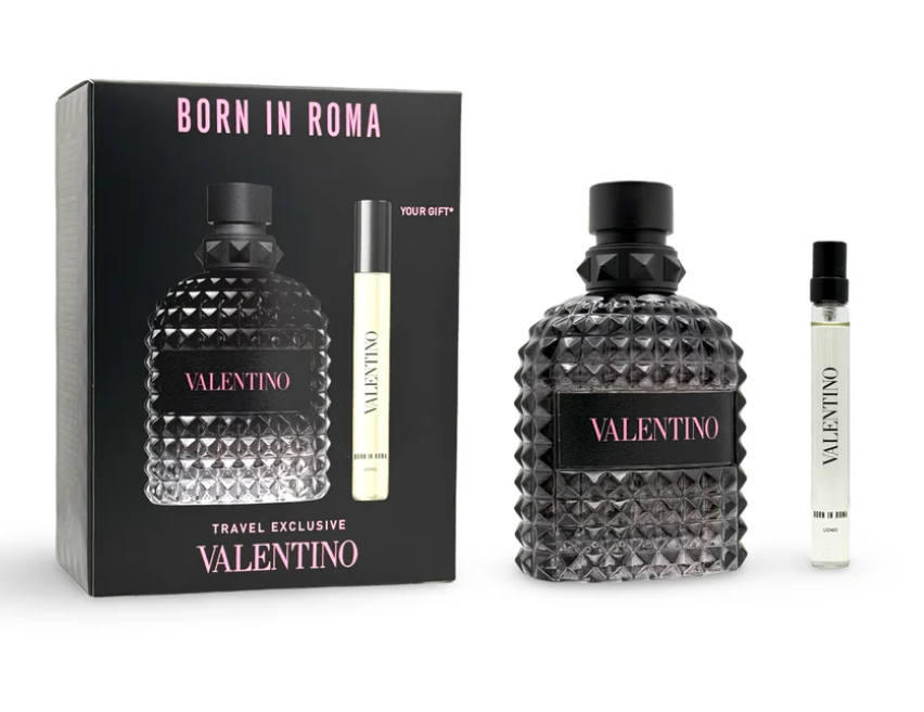 Valentino UOMO Born In Roma Travel Exclusive EDT 3.4 Fl. Oz. + 10ml set(Copy)