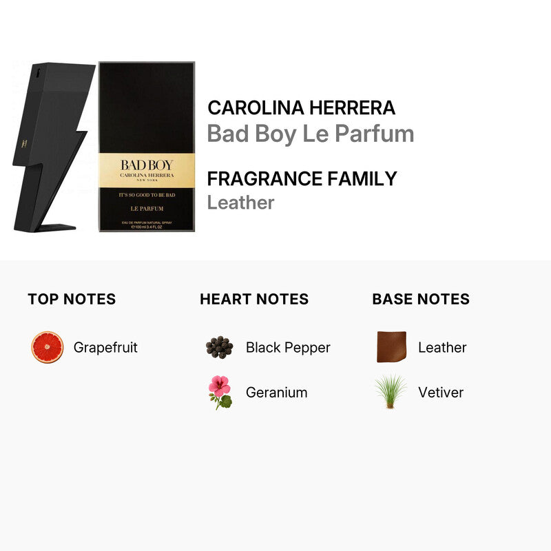 Carolina Herrera BAD BOY Le Parfume 3.4 Fl. Oz.