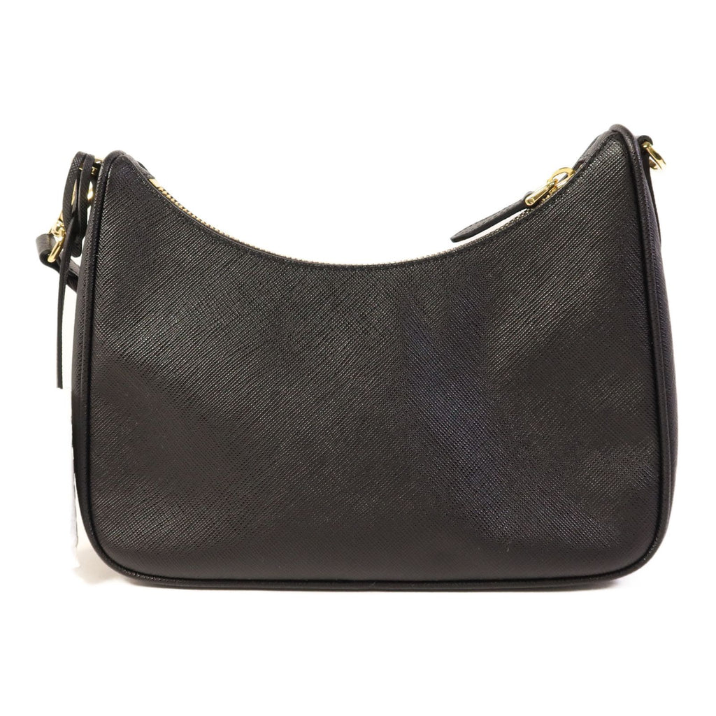 Prada Saffiano Leather Re-edition 2005 Golden Shoulder Bag Black Calfskin Condition: SA (NEW)