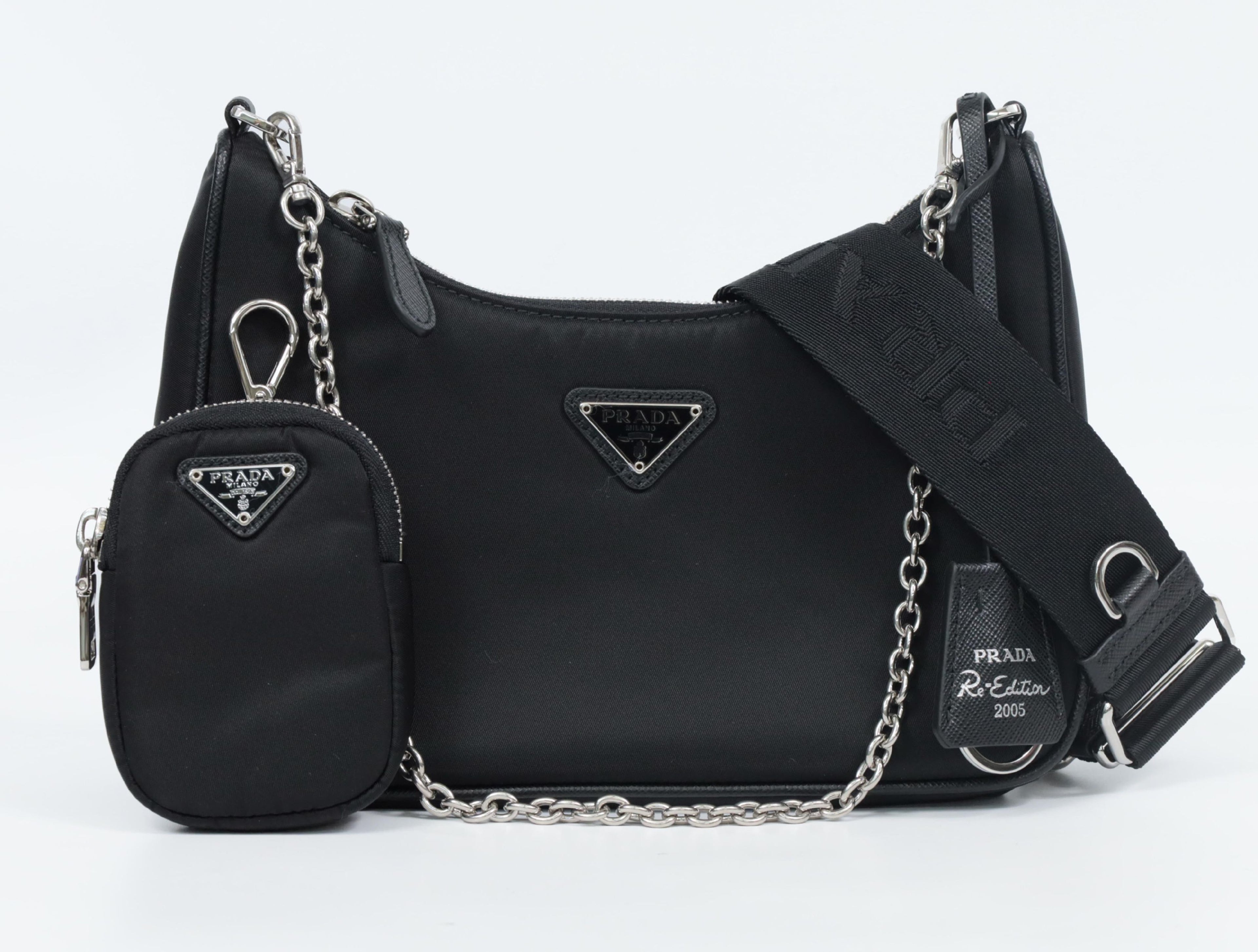 Prada Re-Edition 2005 Nylon Silver Condition: A